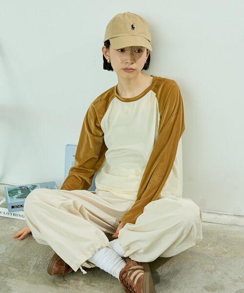 FREAK'S STORE（フリークスストア）の「ベロアラグランロンT/ベロアロンT【限定展開】（Tシャツ/カットソー・レディース・ピンク/ブルー/ベージュ・ﾌﾘ-）」の18枚目の写真