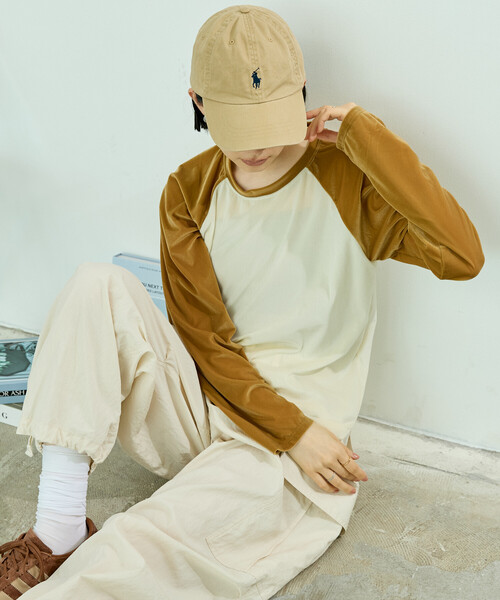 FREAK'S STORE（フリークスストア）の「ベロアラグランロンT/ベロアロンT【限定展開】（Tシャツ/カットソー・レディース・ピンク/ブルー/ベージュ・ﾌﾘ-）」の17枚目の写真