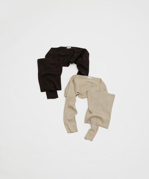 LAATO(ラート)の「bolero bustier set(ニット/セーター・レディース・ライトベージュ/ダークブラウン・FREE)」の6枚目の写真