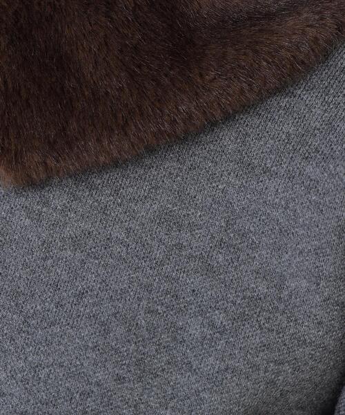 N.(N. Natural Beauty Basic)(エヌエヌナチュラルビューティーベーシック)の「フェイクファーカラーカーディガン(カーディガン/ボレロ・レディース・グレー系その他/イエロー系その他/ホワイト系その他/ブラウン系その他・FREE)」の7枚目の写真