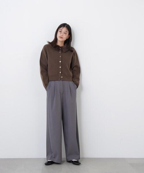 N.(N. Natural Beauty Basic)(エヌエヌナチュラルビューティーベーシック)の「フェイクファーカラーカーディガン(カーディガン/ボレロ・レディース・グレー系その他/イエロー系その他/ホワイト系その他/ブラウン系その他・FREE)」の16枚目の写真