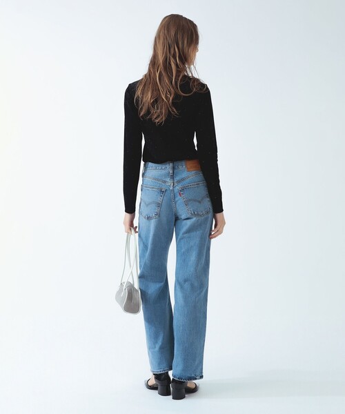 Ray BEAMS(レイビームス)の「ホット フィックス フロッキー クルーネック(Tシャツ/カットソー・レディース・オフホワイト/ブラック/ダークブラウン・ONE SIZE)」の6枚目の写真