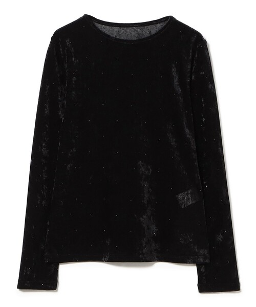 Ray BEAMS(レイビームス)の「ホット フィックス フロッキー クルーネック(Tシャツ/カットソー・レディース・オフホワイト/ブラック/ダークブラウン・ONE SIZE)」の8枚目の写真
