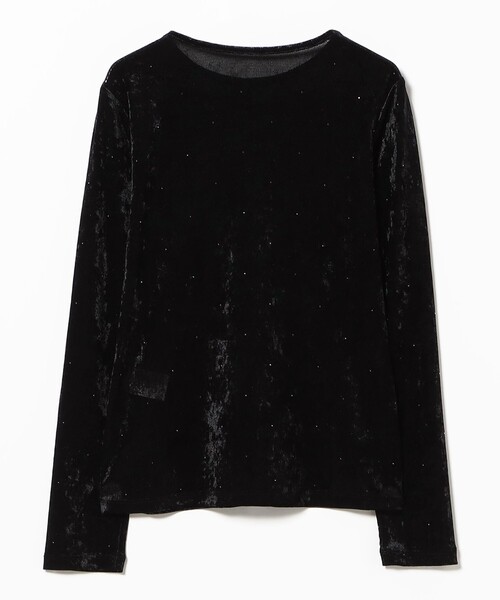 Ray BEAMS(レイビームス)の「ホット フィックス フロッキー クルーネック(Tシャツ/カットソー・レディース・オフホワイト/ブラック/ダークブラウン・ONE SIZE)」の9枚目の写真