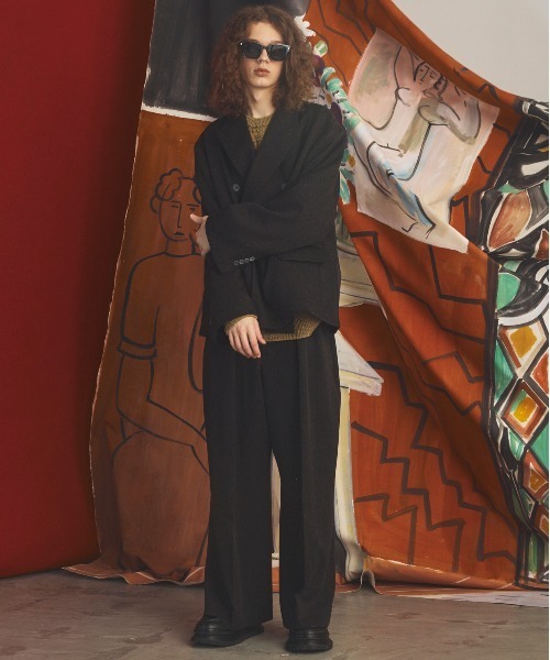 MAISON SPECIAL(メゾンスペシャル)の「《UNISEX》グランジネッププライムオーバーダブルブレストジャケット/Grunge Nep Prime-Over Double-breasted Jacket【MAISON SPECIAL/メゾンスペシャル】■セットアップ対応■(テーラードジャケット・メンズ・ブラック/ダークネイビー・1/0/2)」の3枚目の写真