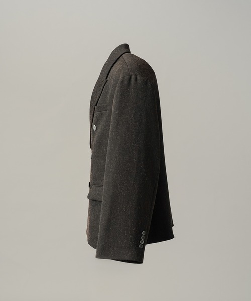 MAISON SPECIAL(メゾンスペシャル)の「《UNISEX》グランジネッププライムオーバーダブルブレストジャケット/Grunge Nep Prime-Over Double-breasted Jacket【MAISON SPECIAL/メゾンスペシャル】■セットアップ対応■(テーラードジャケット・メンズ・ブラック/ダークネイビー・1/0/2)」の9枚目の写真