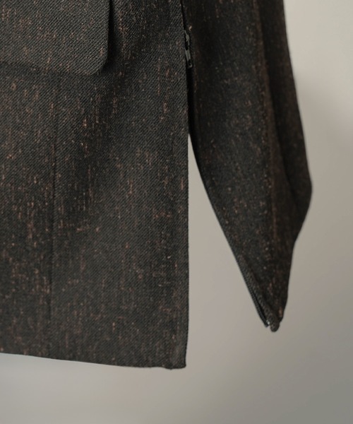 MAISON SPECIAL(メゾンスペシャル)の「《UNISEX》グランジネッププライムオーバーダブルブレストジャケット/Grunge Nep Prime-Over Double-breasted Jacket【MAISON SPECIAL/メゾンスペシャル】■セットアップ対応■(テーラードジャケット・メンズ・ブラック/ダークネイビー・1/0/2)」の12枚目の写真