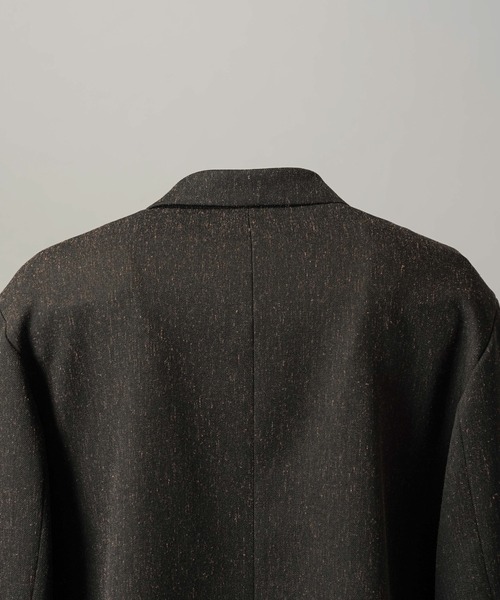 MAISON SPECIAL(メゾンスペシャル)の「《UNISEX》グランジネッププライムオーバーダブルブレストジャケット/Grunge Nep Prime-Over Double-breasted Jacket【MAISON SPECIAL/メゾンスペシャル】■セットアップ対応■(テーラードジャケット・メンズ・ブラック/ダークネイビー・1/0/2)」の13枚目の写真