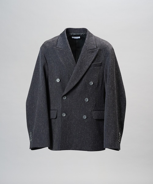 MAISON SPECIAL(メゾンスペシャル)の「《UNISEX》グランジネッププライムオーバーダブルブレストジャケット/Grunge Nep Prime-Over Double-breasted Jacket【MAISON SPECIAL/メゾンスペシャル】■セットアップ対応■(テーラードジャケット・メンズ・ブラック/ダークネイビー・1/0/2)」の19枚目の写真