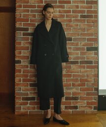 【HERITANOVUM】ウールカシミヤダブルチェストリバーコート