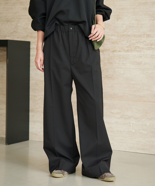 plage(プラージュ)の「useful trouser パンツ(スラックス・レディース・ホワイト/ブラック・38/36/34)」の1枚目の写真