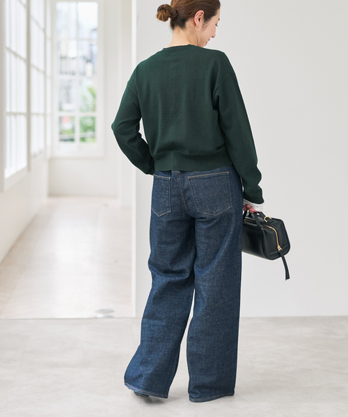 Spick & Span(スピックアンドスパン)の「《手洗い可 / 》メタルボタンクルーネックカーディガン(カーディガン/ボレロ・レディース・ブラック/モカ/グリーン・FREE)」の15枚目の写真