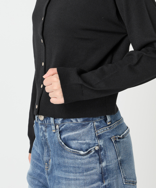 Spick & Span(スピックアンドスパン)の「《手洗い可 / 》メタルボタンクルーネックカーディガン(カーディガン/ボレロ・レディース・ブラック/モカ/グリーン・FREE)」の21枚目の写真