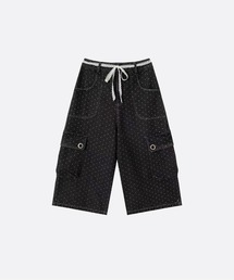 U:UME（ユーム）の「Lace Trim Cargo Dot Denim Pants（デニムパンツ）」