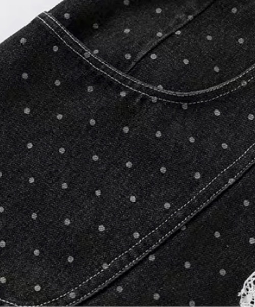 U:UME(ユーム)の「Lace Trim Cargo Dot Denim Pants(デニムパンツ・メンズ・ブルー・LARGE/MEDIUM/X-LARGE)」の4枚目の写真