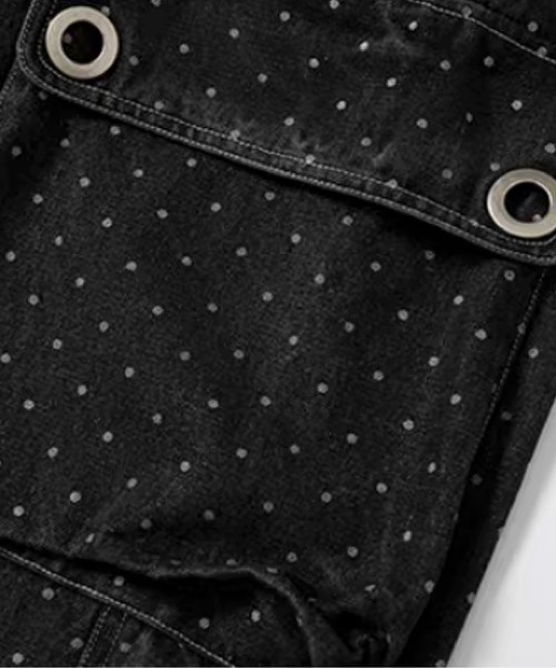 U:UME(ユーム)の「Lace Trim Cargo Dot Denim Pants(デニムパンツ・メンズ・ブルー・LARGE/MEDIUM/X-LARGE)」の5枚目の写真