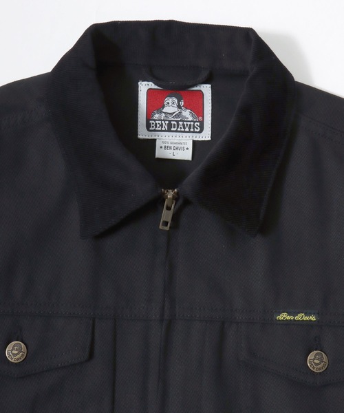 BEN DAVIS（ベンデイビス）の「BEN DAVIS/ベンデイビス CTT COTTON TWILL TRUCKER/オーバーサイズ コットンツイル 襟コーデュロイ トラッカージャケット/ワークジャケット/ハンティングジャケット/レディース メンズ（ブルゾン・メンズ・アイボリー/ブラック/ベージュ・L/XL/M）」の16枚目の写真