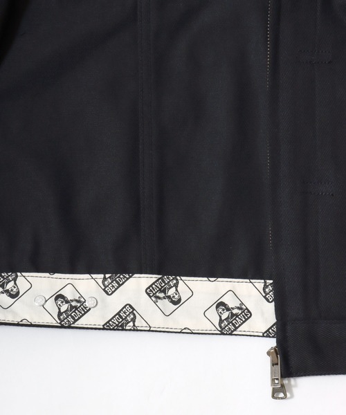 BEN DAVIS（ベンデイビス）の「BEN DAVIS/ベンデイビス CTT COTTON TWILL TRUCKER/オーバーサイズ コットンツイル 襟コーデュロイ トラッカージャケット/ワークジャケット/ハンティングジャケット/レディース メンズ（ブルゾン・メンズ・アイボリー/ブラック/ベージュ・L/XL/M）」の7枚目の写真