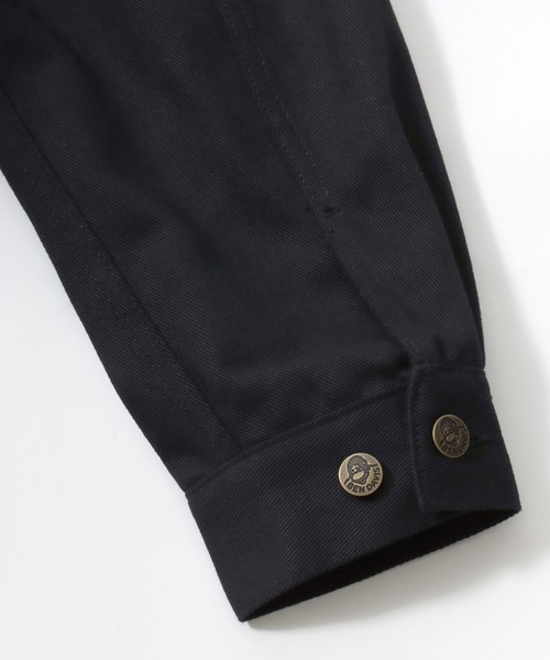 BEN DAVIS（ベンデイビス）の「BEN DAVIS/ベンデイビス CTT COTTON TWILL TRUCKER/オーバーサイズ コットンツイル 襟コーデュロイ トラッカージャケット/ワークジャケット/ハンティングジャケット/レディース メンズ（ブルゾン・メンズ・アイボリー/ブラック/ベージュ・L/XL/M）」の9枚目の写真