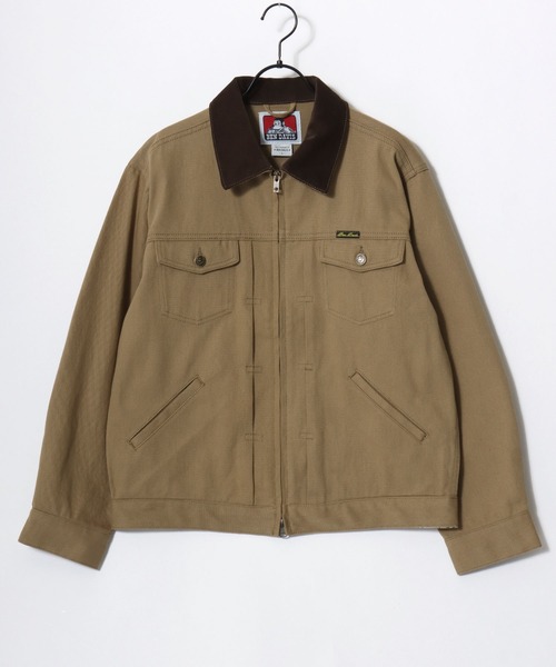 BEN DAVIS（ベンデイビス）の「BEN DAVIS/ベンデイビス CTT COTTON TWILL TRUCKER/オーバーサイズ コットンツイル 襟コーデュロイ トラッカージャケット/ワークジャケット/ハンティングジャケット/レディース メンズ（ブルゾン・メンズ・アイボリー/ブラック/ベージュ・L/XL/M）」の18枚目の写真
