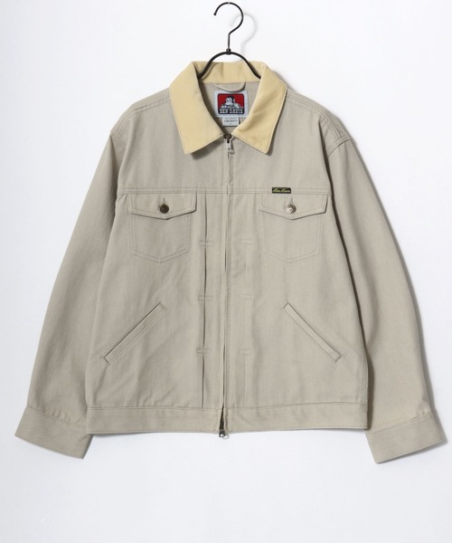 BEN DAVIS（ベンデイビス）の「BEN DAVIS/ベンデイビス CTT COTTON TWILL TRUCKER/オーバーサイズ コットンツイル 襟コーデュロイ トラッカージャケット/ワークジャケット/ハンティングジャケット/レディース メンズ（ブルゾン・メンズ・アイボリー/ブラック/ベージュ・L/XL/M）」の22枚目の写真