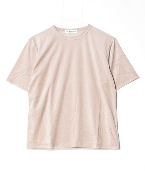 THE SHINZONE(ザ シンゾーン)の「VELOUR HALF SLEEVE TEE 26AMSCU04(Tシャツ/カットソー・レディース・ベージュ/グリーン/ネイビー・FREE)」の1枚目の写真
