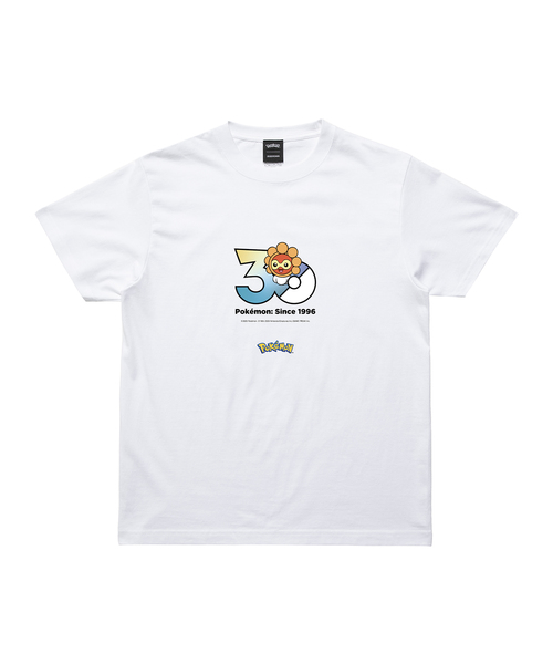 ZOZOSPOT(ゾゾスポット)の「Pokemon 30th Anniversary 1025 T-shirt 「ポワルン(たいようのすがた)」(Tシャツ/カットソー・レディース・ホワイト・SMALL/MEDIUM/LARGE/X-LARGE/XX-LARGE/XXX-LARGE/100cm/110cm/120cm/130cm/140cm/150cm/160cm)」の1枚目の写真