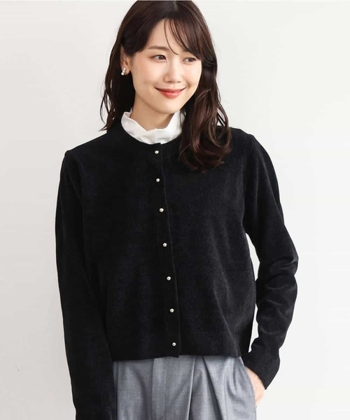 MK MICHEL KLEIN（エムケーミッシェルクラン）の「[洗える]モールヤーンニットカーディガン（カーディガン/ボレロ・レディース・ブラック/レッド/ブラウン/ブルー・38）」の9枚目の写真