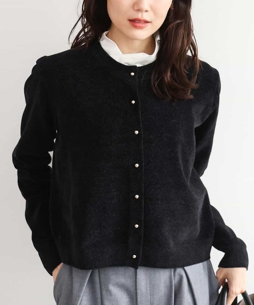 MK MICHEL KLEIN（エムケーミッシェルクラン）の「[洗える]モールヤーンニットカーディガン（カーディガン/ボレロ・レディース・ブラック/レッド/ブラウン/ブルー・38）」の10枚目の写真