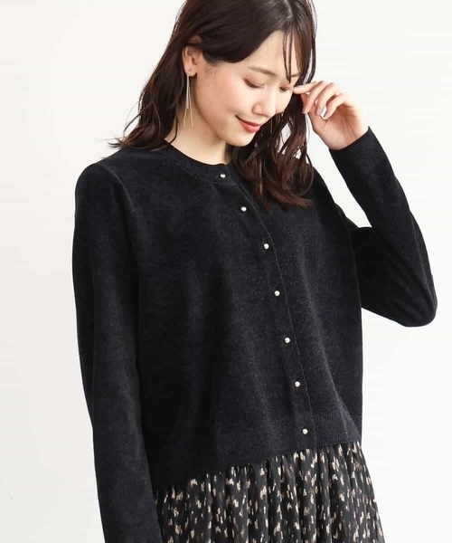 MK MICHEL KLEIN（エムケーミッシェルクラン）の「[洗える]モールヤーンニットカーディガン（カーディガン/ボレロ・レディース・ブラック/レッド/ブラウン/ブルー・38）」の14枚目の写真