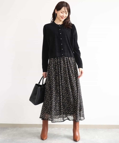 MK MICHEL KLEIN（エムケーミッシェルクラン）の「[洗える]モールヤーンニットカーディガン（カーディガン/ボレロ・レディース・ブラック/レッド/ブラウン/ブルー・38）」の16枚目の写真