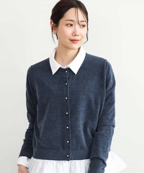 MK MICHEL KLEIN（エムケーミッシェルクラン）の「[洗える]モールヤーンニットカーディガン（カーディガン/ボレロ・レディース・ブラック/レッド/ブラウン/ブルー・38）」の19枚目の写真