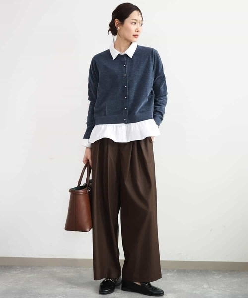 MK MICHEL KLEIN（エムケーミッシェルクラン）の「[洗える]モールヤーンニットカーディガン（カーディガン/ボレロ・レディース・ブラック/レッド/ブラウン/ブルー・38）」の22枚目の写真