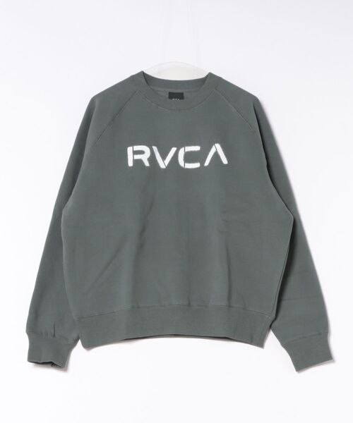 RVCA(ルーカ)の「RVCA メンズ STENCIL RVCA CR トレーナー 【2026年秋冬モデル】(スウェット・メンズ・ヘザーグレー/ブラック/ブルー系その他/オフホワイト・SMALL/LARGE/MEDIUM/X-LARGE)」の4枚目の写真