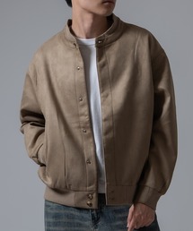 Crownor（クラウノアー）の「フェイクスエード ノーカラージャケット（ブルゾン）」