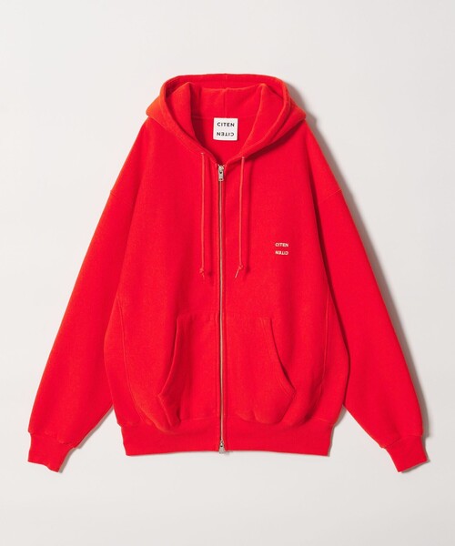 CITEN(シテン)の「<CITEN>ジップアップスウェットパーカーSC(パーカー・メンズ・ブラック/レッド・L/M)」の2枚目の写真
