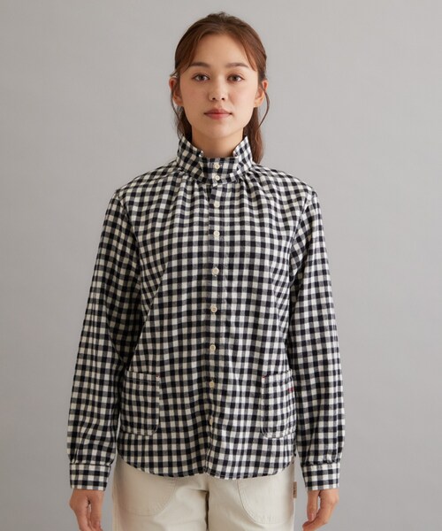 LAURA ASHLEY(ローラアシュレイ)の「【日本製/ワンマイルウェア】コットン起毛シャツブラウス(シャツ/ブラウス・レディース・ブラック系1/アイボリー/ブラック系2・38)」の16枚目の写真