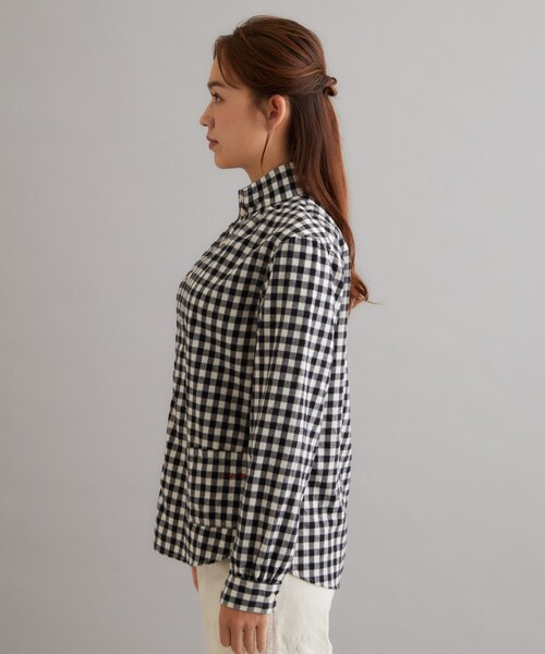 LAURA ASHLEY(ローラアシュレイ)の「【日本製/ワンマイルウェア】コットン起毛シャツブラウス(シャツ/ブラウス・レディース・ブラック系1/アイボリー/ブラック系2・38)」の17枚目の写真