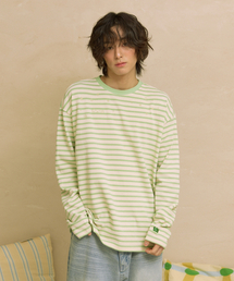 ストライプマルチロングスリーブTシャツミント