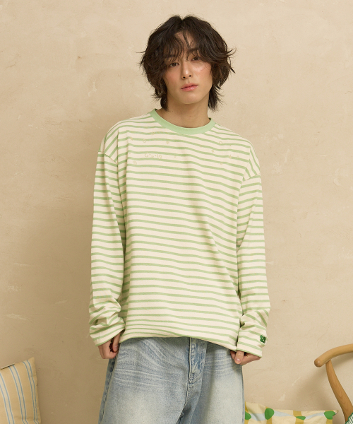 WaiKei（ワイケイ）の「ストライプマルチロングスリーブTシャツミント（Tシャツ/カットソー・レディース・その他・1/2）」の5枚目の写真