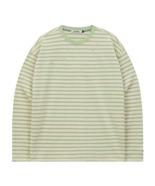 WaiKei（ワイケイ）の「ストライプマルチロングスリーブTシャツミント（Tシャツ/カットソー・レディース・その他・1/2）」の3枚目の写真