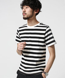 NANO universe | バスクボーダークルーネックT S/S(Tシャツ/カットソー)