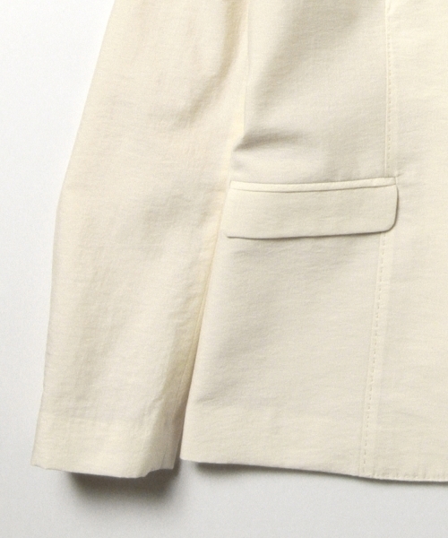 Demi-Luxe BEAMS（デミルクス ビームス）の「Demi-Luxe BEAMS / ナイロンコットン テーラードジャケット（テーラードジャケット・レディース・オフホワイト/ブラック・38/36）」の12枚目の写真