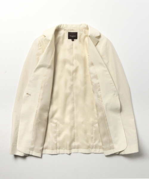 Demi-Luxe BEAMS（デミルクス ビームス）の「Demi-Luxe BEAMS / ナイロンコットン テーラードジャケット（テーラードジャケット・レディース・オフホワイト/ブラック・38/36）」の9枚目の写真