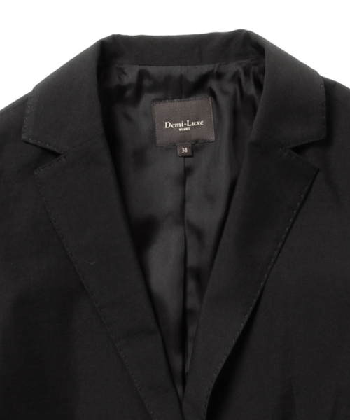Demi-Luxe BEAMS（デミルクス ビームス）の「Demi-Luxe BEAMS / ナイロンコットン テーラードジャケット（テーラードジャケット・レディース・オフホワイト/ブラック・38/36）」の10枚目の写真