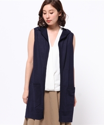 LBC | 12Gリネンコットンフードロングジレ(ベスト)