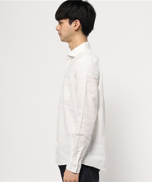 NANO universe(ナノユニバース)の「C/Lカラーシャツ L/S(シャツ/ブラウス・メンズ・ベージュ/ネイビー/ホワイト/カーキ/ブラック・MEDIUM/LARGE/SMALL)」の6枚目の写真