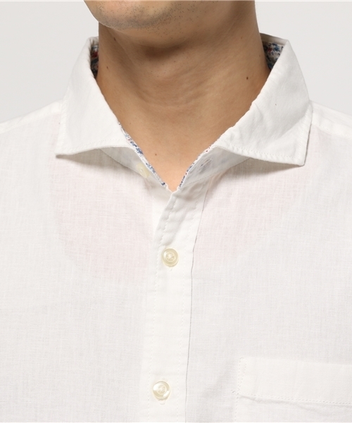 NANO universe(ナノユニバース)の「C/Lカラーシャツ L/S(シャツ/ブラウス・メンズ・ベージュ/ネイビー/ホワイト/カーキ/ブラック・MEDIUM/LARGE/SMALL)」の8枚目の写真