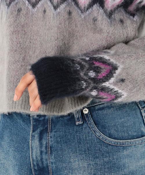 Another Edition(アナザーエディション)の「ノルディック柄ニットトップス/AEBFC ノルディック JQ KNIT PO◆(ニット/セーター・レディース・ライトグレー/ナチュラル・FREE)」の4枚目の写真