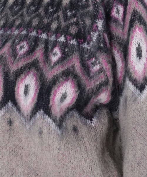 Another Edition(アナザーエディション)の「ノルディック柄ニットトップス/AEBFC ノルディック JQ KNIT PO◆(ニット/セーター・レディース・ライトグレー/ナチュラル・FREE)」の6枚目の写真